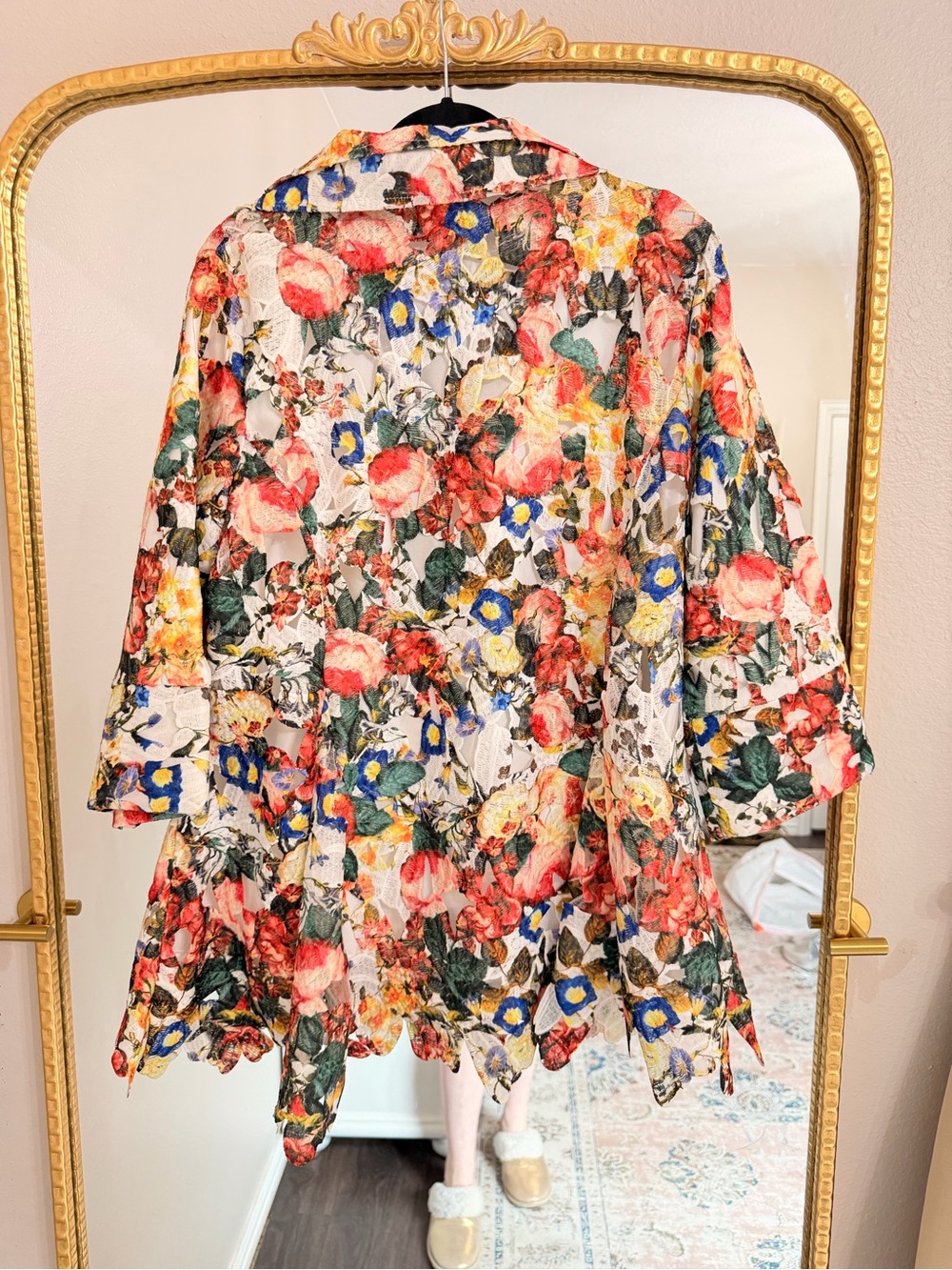 Diane Von Furstenberg Floral Lace Blazer in Multicolor - Picture 3 of 3